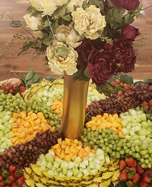 Fruit Display Burgundy Gold Cream at Noahs small image 